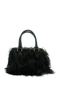 Long Faux Fur Leather Handbag - Haute & Rebellious