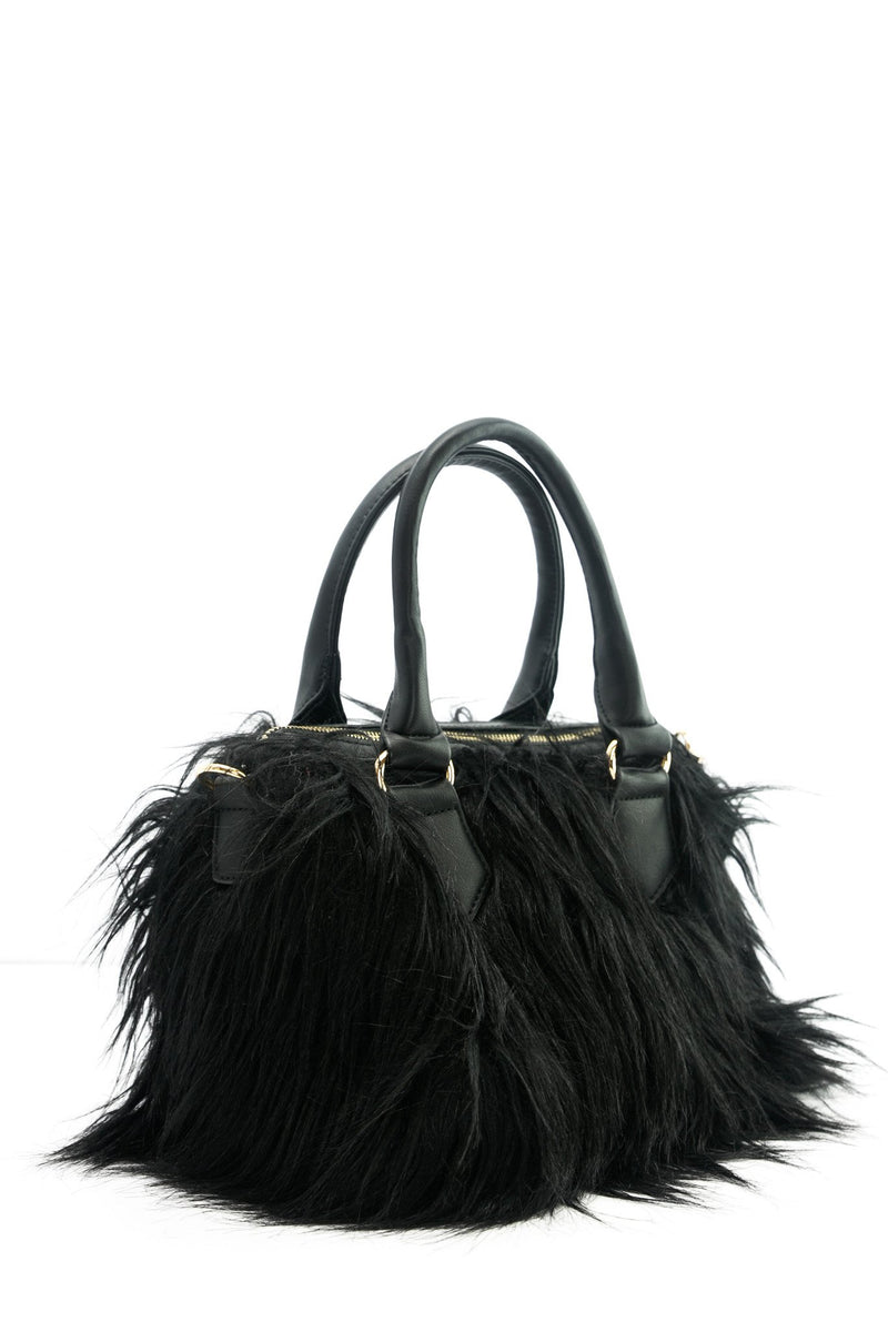 Long Faux Fur Leather Handbag - Haute & Rebellious