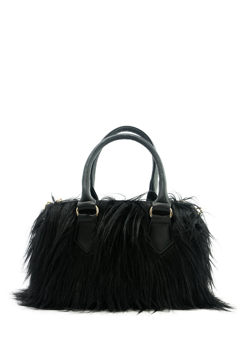 Long Faux Fur Leather Handbag - Haute & Rebellious