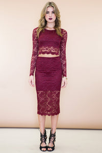 Jade Lace Matching Two-Piece Set - Haute & Rebellious