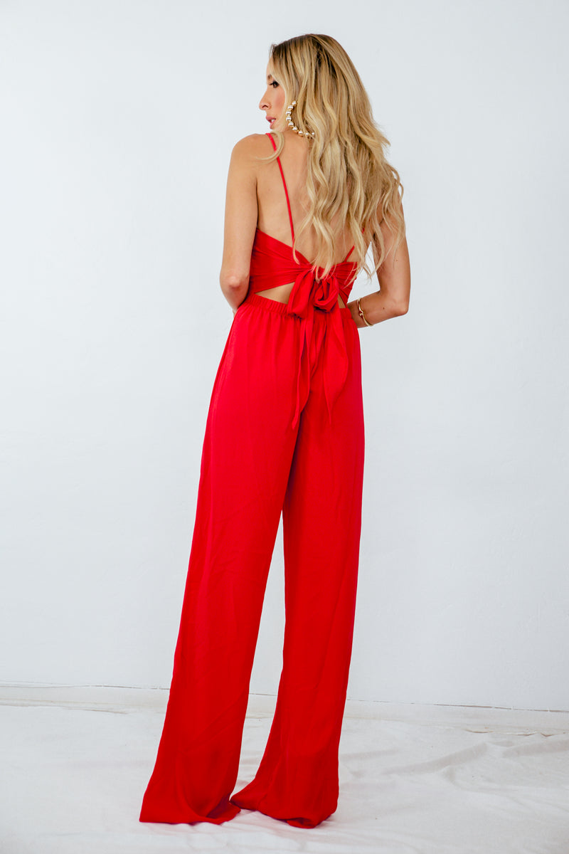 Jumpsuit with Back Tie Detail