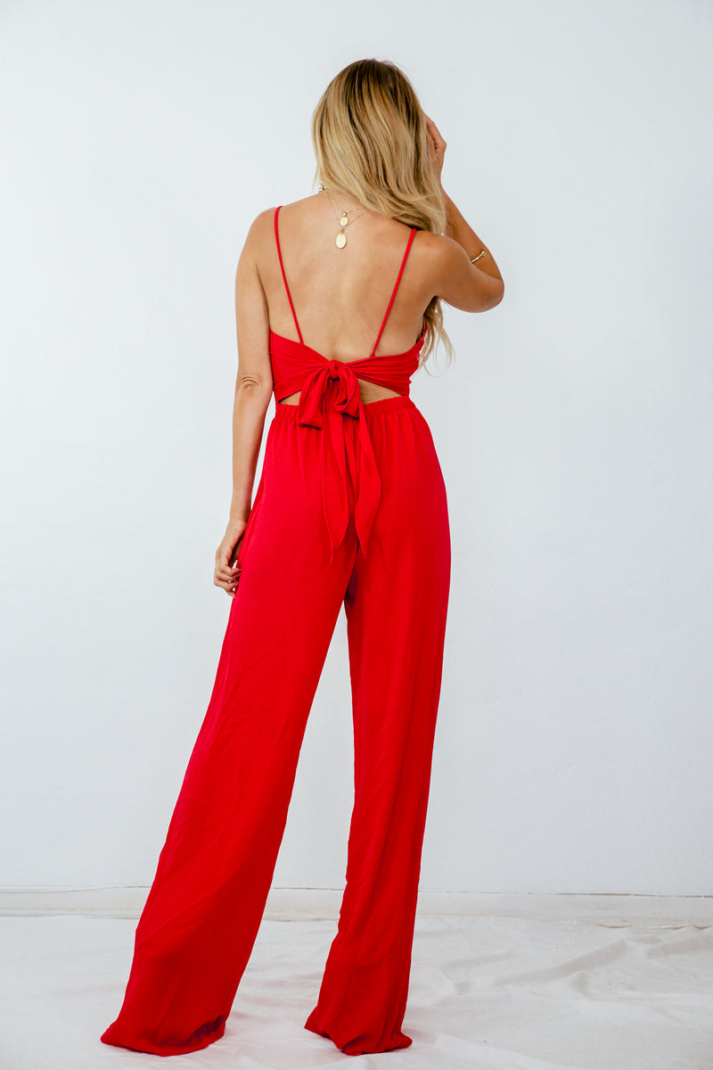 Jumpsuit with Back Tie Detail