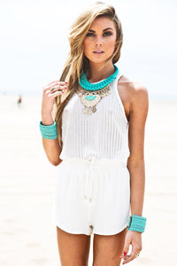 Ester Drawstring  Shorts - White - Haute & Rebellious
