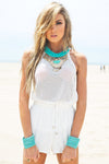 Ester Drawstring  Shorts - White - Haute & Rebellious