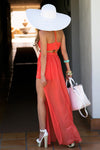 CUTOUT OPEN SKIRT MAXI - Orange - Haute & Rebellious