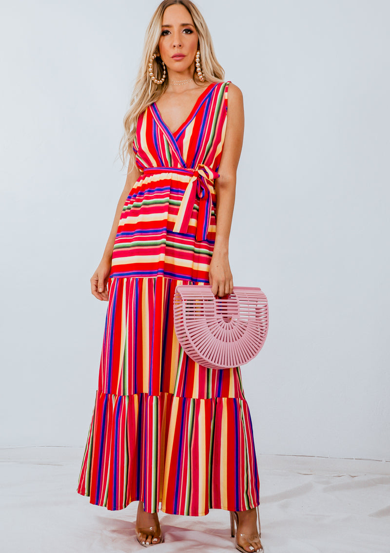 Bamboo Basket Bag - Pink