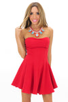 JENET TUBE RUFFLE MINI DRESS - Red - Haute & Rebellious