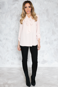 Bow-Tie Chiffon Blouse