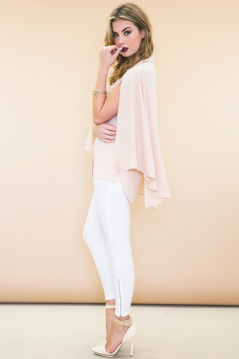 Shea Chiffon Cape Blouse - Haute & Rebellious