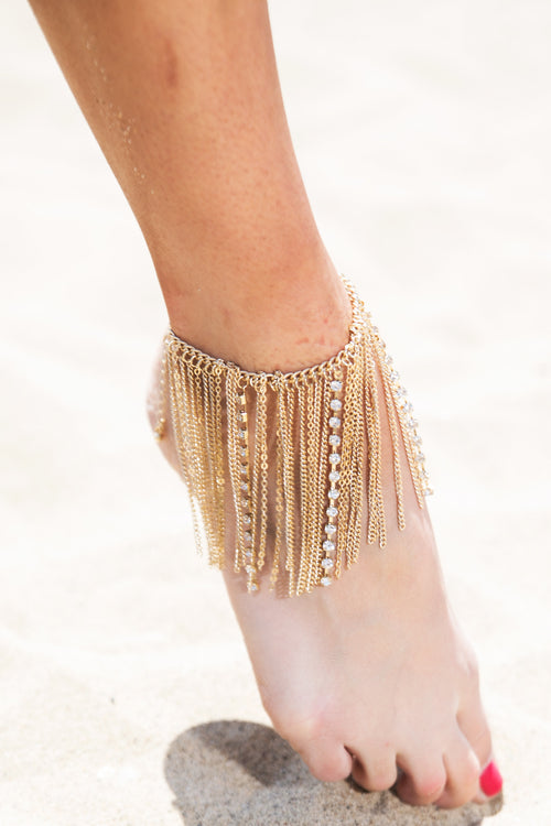 Sindhi Metal Chain Anklet - Gold - Haute & Rebellious