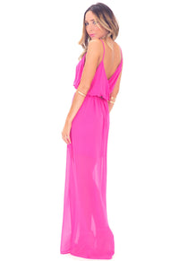 ALLISON CROSS BACK CHIFFON MAXI - ORCHID - Haute & Rebellious