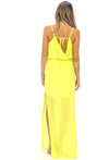 ALLISON CROSS BACK CHIFFON MAXI - LIME GREEN - Haute & Rebellious