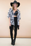 Ella Organza Floral Kimono - White - Haute & Rebellious