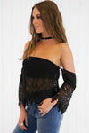 Agata Off the Shoulder Lace Top - Haute & Rebellious