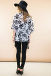 Ella Organza Floral Kimono - White - Haute & Rebellious