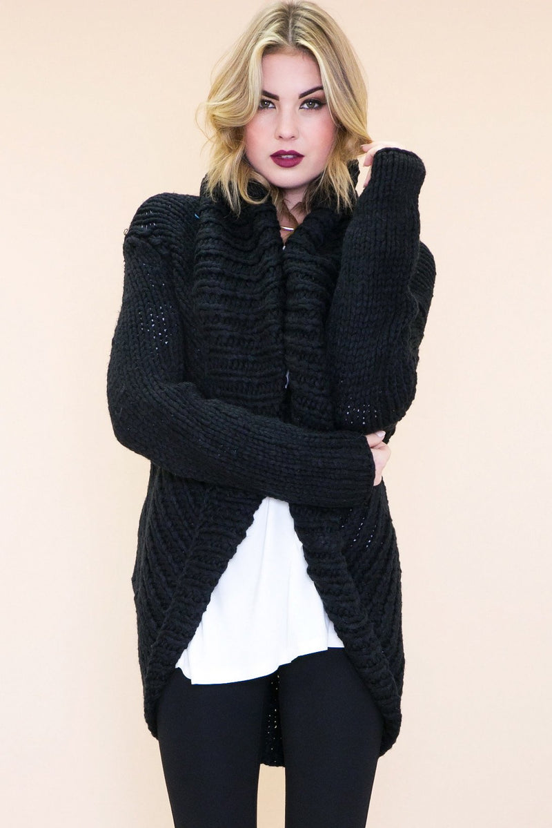 Evan Chunky Knit Cardigan Sweater - Haute & Rebellious