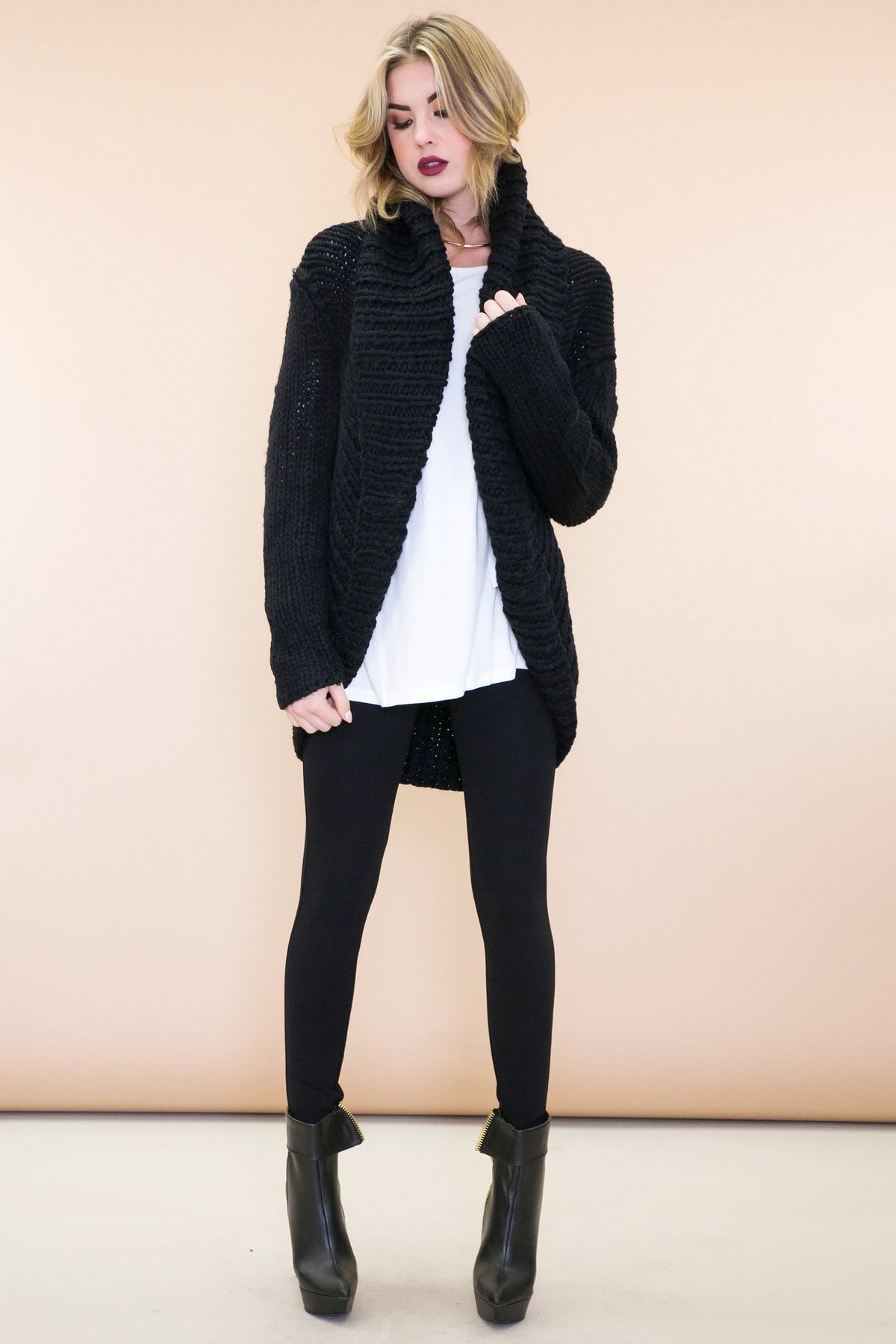 Evan Chunky Knit Cardigan Sweater - Haute & Rebellious