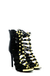 Kim Strappy Rope Sandal Heel - Black - Haute & Rebellious