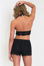 Simone Crochet Shorts - Black - Haute & Rebellious