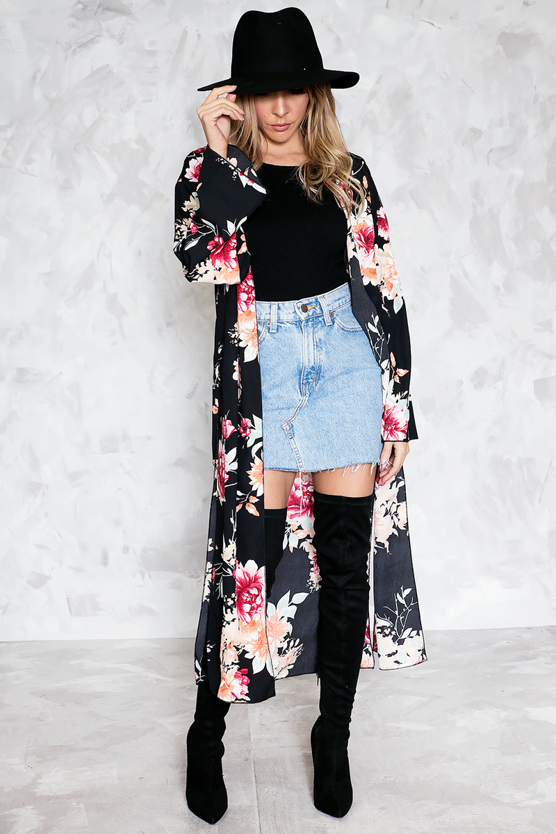 Follow Me Anywhere Floral Kimono