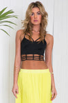 Tyson Cutout Cropped Top - Black - Haute & Rebellious