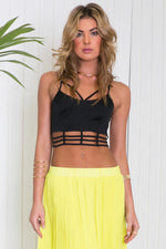 Tyson Cutout Cropped Top - Black - Haute & Rebellious