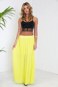 Nala Chiffon Pleated Maxi Skirt - Haute & Rebellious