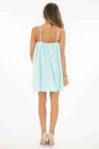 TRIANGLE FRONT DRESS - Mint - Haute & Rebellious