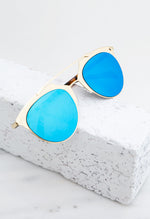 Skylar Reflective Sunglasses - SilverBlue - Haute & Rebellious