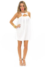 TRIANGLE FRONT DRESS - White - Haute & Rebellious
