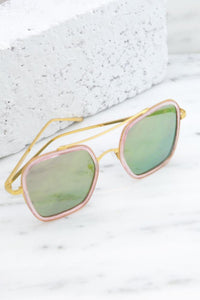 Harpers 70's Sunglasses - Gold/Pink - Haute & Rebellious