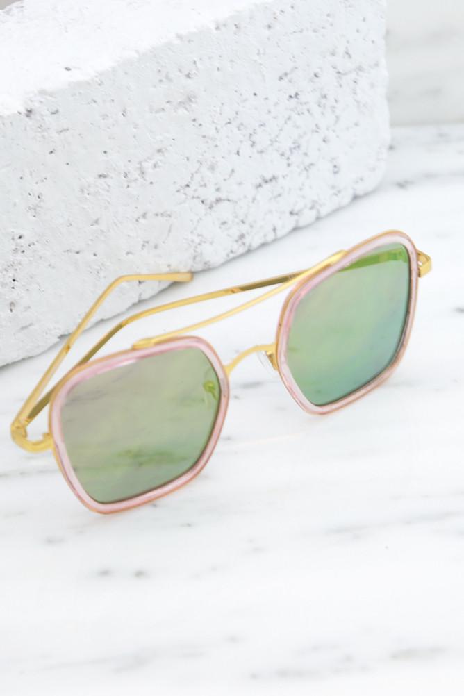 Harpers 70's Sunglasses - Gold/Pink - Haute & Rebellious