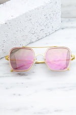 Harpers 70's Sunglasses - Gold/Pink - Haute & Rebellious