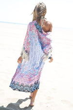 Aria Floral Fringe Kimono - Haute & Rebellious