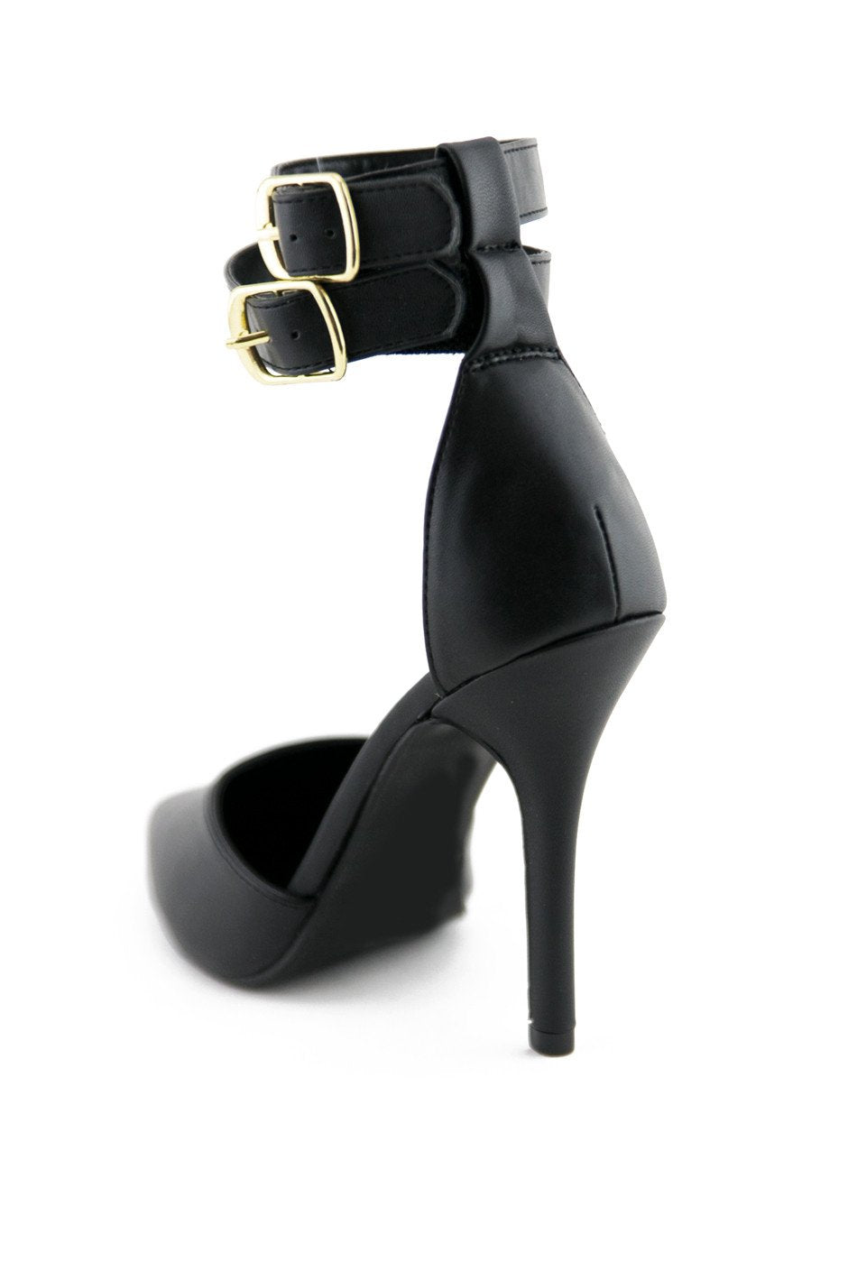 HARIS DOUBLE  ANKLE STRAP HEEL - Black - Haute & Rebellious