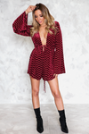 Velvet Long Sleeve Romper