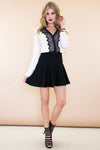 Emma Lace Trim Chiffon Blouse - Haute & Rebellious