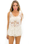 HENIA LACE TANK - White - Haute & Rebellious