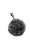 Fur Pom-Pom Key Chain - Grey - Haute & Rebellious