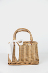 Box Basket Bag with Black and White Ribbon - Haute & Rebellious