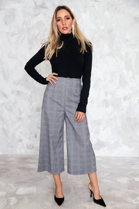 Plaid Dress Culotte Pant - Haute & Rebellious