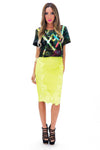 NEAMON MESH CONTRAST PENCIL SKIRT - Haute & Rebellious