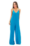 VERIL V-DETAILED JUMPSUIT - Teal - Haute & Rebellious