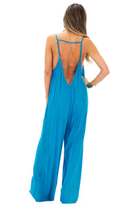 VERIL V-DETAILED JUMPSUIT - Teal - Haute & Rebellious