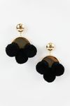 Between Pom Poms Earrings - Black - Haute & Rebellious