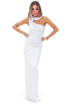 BERIN ONE SHOULDER MAXI - White - Haute & Rebellious