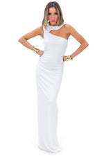 BERIN ONE SHOULDER MAXI - White - Haute & Rebellious