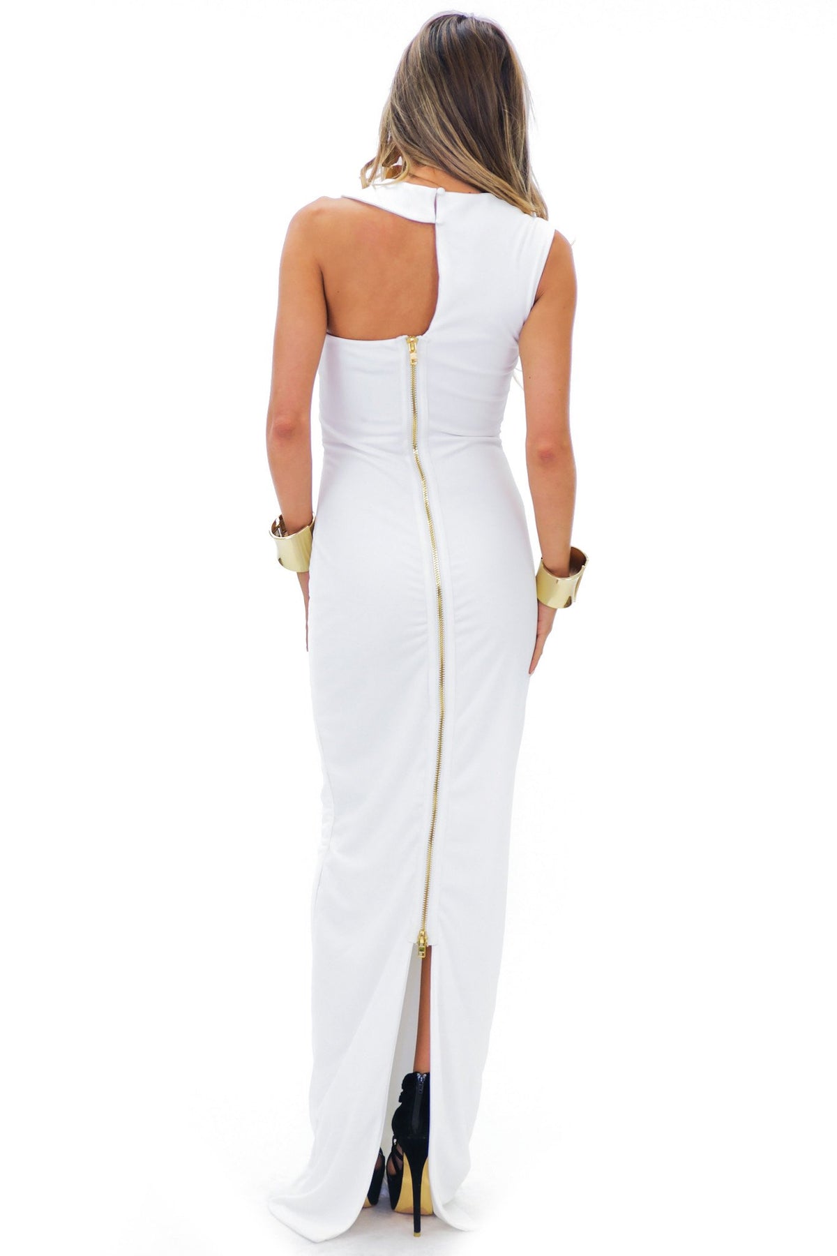 BERIN ONE SHOULDER MAXI - White - Haute & Rebellious