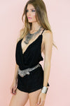 Karena Lace Romper - Black - Haute & Rebellious
