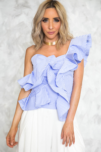 Ruffle Me One Shoulder Top - Haute & Rebellious